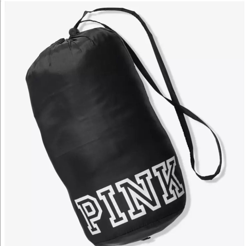 Pink Victoria’s Secret Puffer Jacket Black - Picture 3 of 4